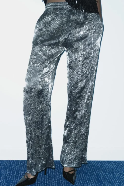 PANTALÓN LENTEJUELAS ZW COLLECTION