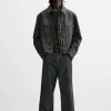 PANTALÓN PIEL EFECTO VINTAGE