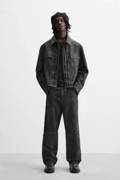 PANTALÓN PIEL EFECTO VINTAGE
