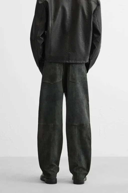 PANTALÓN PIEL EFECTO VINTAGE