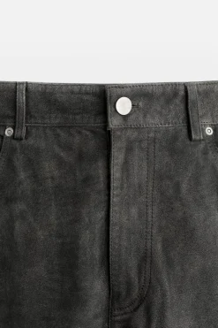 PANTALÓN PIEL EFECTO VINTAGE