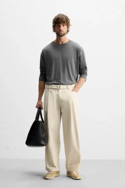 PANTALÓN PLIEGUES CINTURÓN