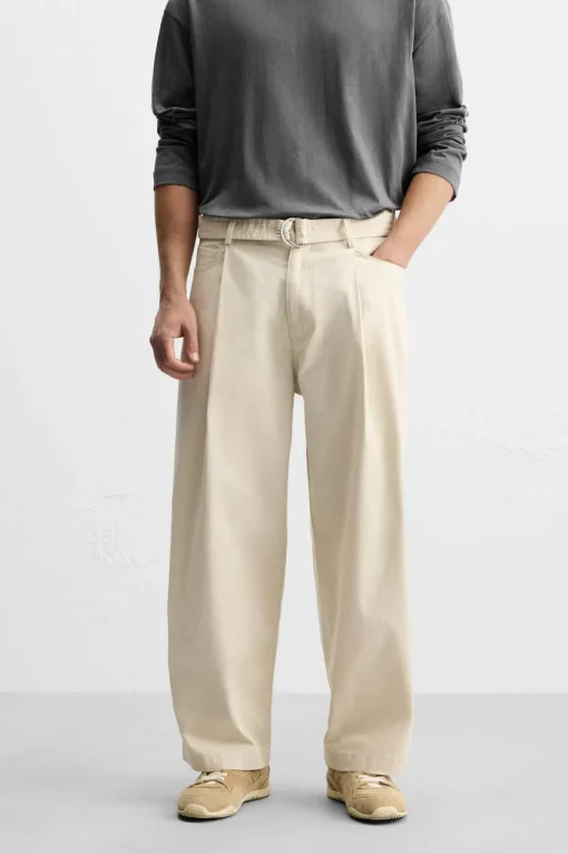 PANTALÓN PLIEGUES CINTURÓN