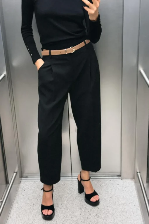 PANTALÓN PLIEGUES CINTURÓN