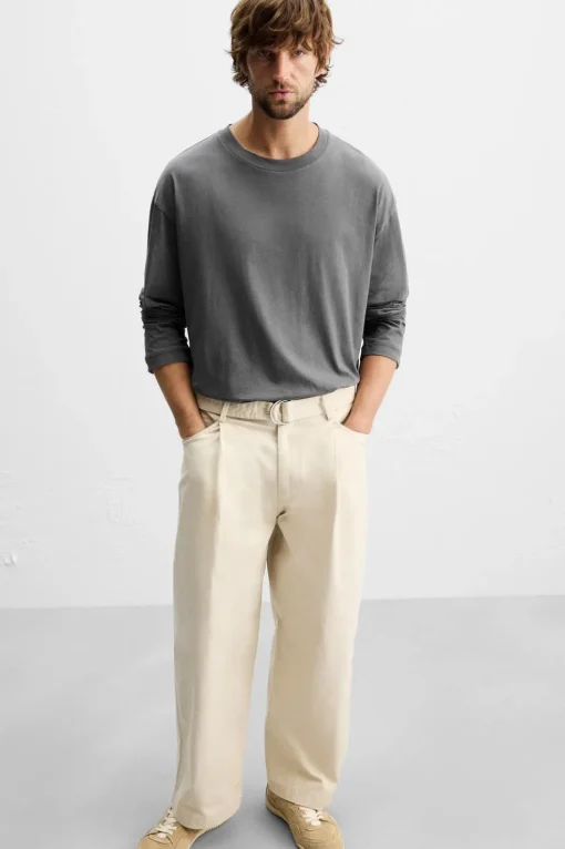PANTALÓN PLIEGUES CINTURÓN