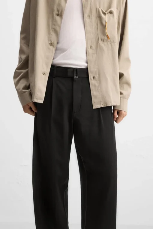 PANTALÓN PLIEGUES CINTURÓN
