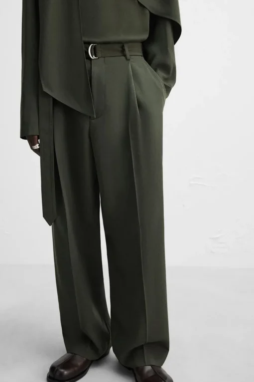 PANTALÓN PLIEGUES CINTURÓN X NANUSHKA