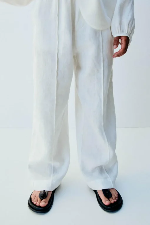 PANTALÓN RECTO LINO