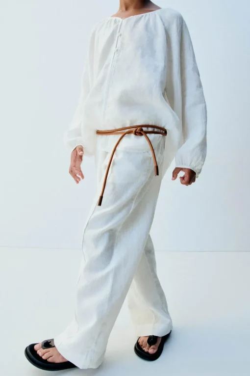 PANTALÓN RECTO LINO