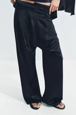 PANTALÓN SATINADO ASIMÉTRICO ZW COLLECTION