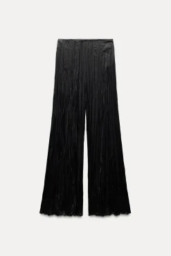 PANTALÓN SATINADO EFECTO ARRUGADO