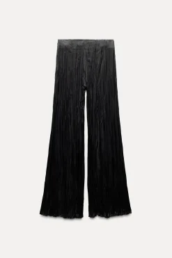 PANTALÓN SATINADO EFECTO ARRUGADO