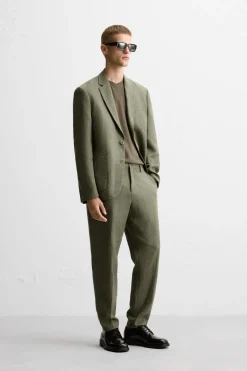 PANTALÓN TRAJE ALGODÓN - LINO