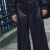 PANTALÓN WIDE LEG EFECTO PIEL