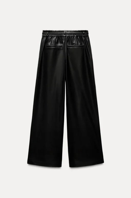 PANTALÓN WIDE LEG EFECTO PIEL