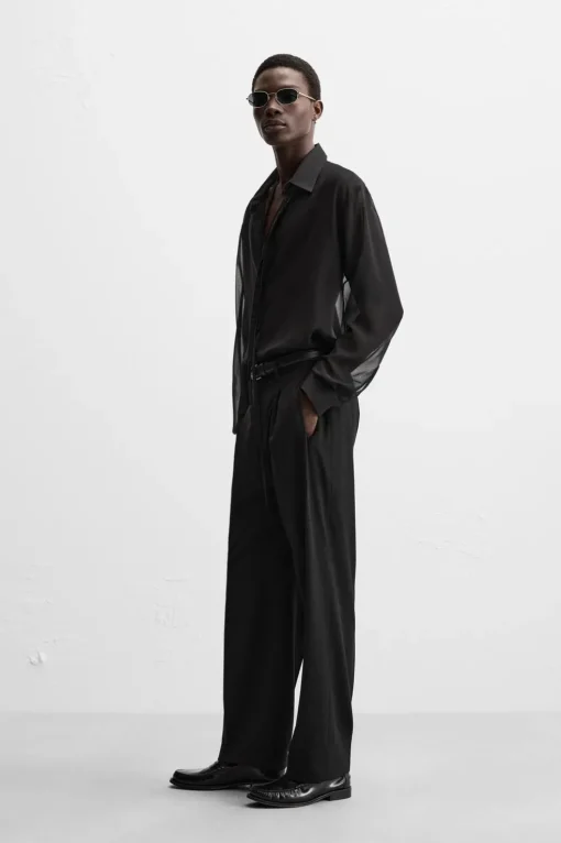 PANTALON RELAXED FIT PLIEGUES