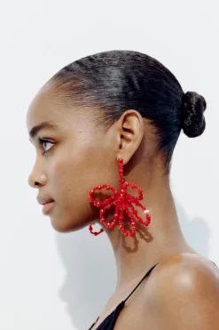 PENDIENTES FLOR ABALORIOS