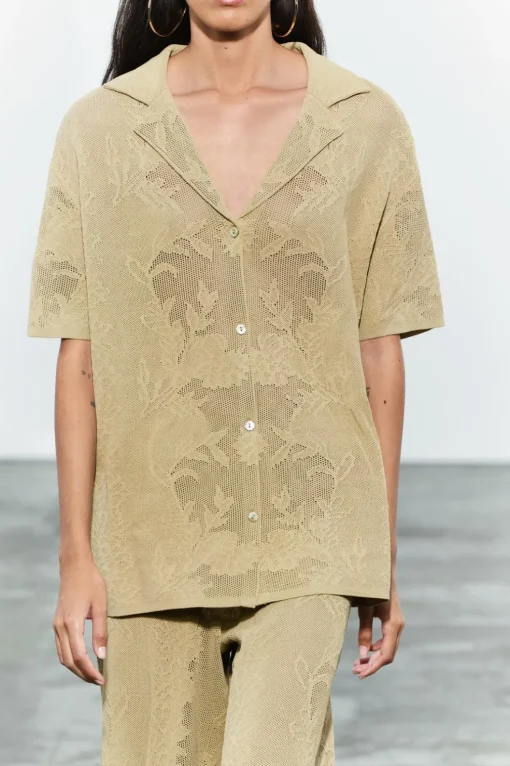 POLO OVERSIZE PUNTO JACQUARD