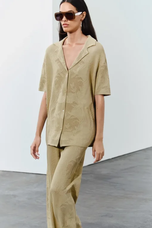 POLO OVERSIZE PUNTO JACQUARD
