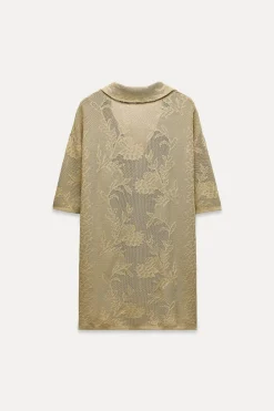 POLO OVERSIZE PUNTO JACQUARD