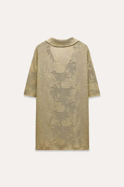 POLO OVERSIZE PUNTO JACQUARD