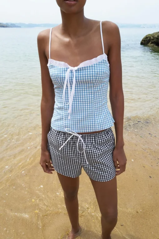 SHORTS CUADRO VICHY LAZO