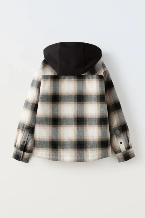 SOBRECAMISA ACOLCHADA CUADROS CAPUCHA