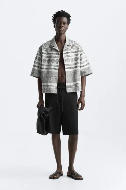 SOBRECAMISA JACQUARD GEOMÉTRICO