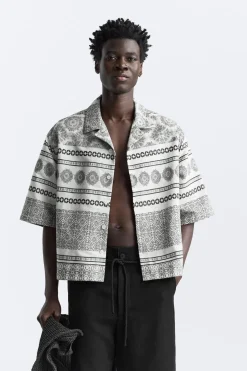 SOBRECAMISA JACQUARD GEOMÉTRICO