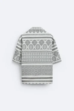 SOBRECAMISA JACQUARD GEOMÉTRICO