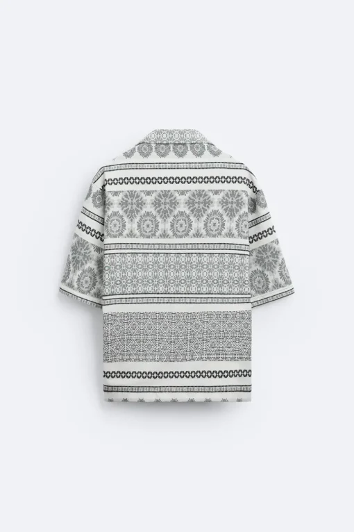 SOBRECAMISA JACQUARD GEOMÉTRICO