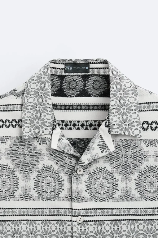 SOBRECAMISA JACQUARD GEOMÉTRICO