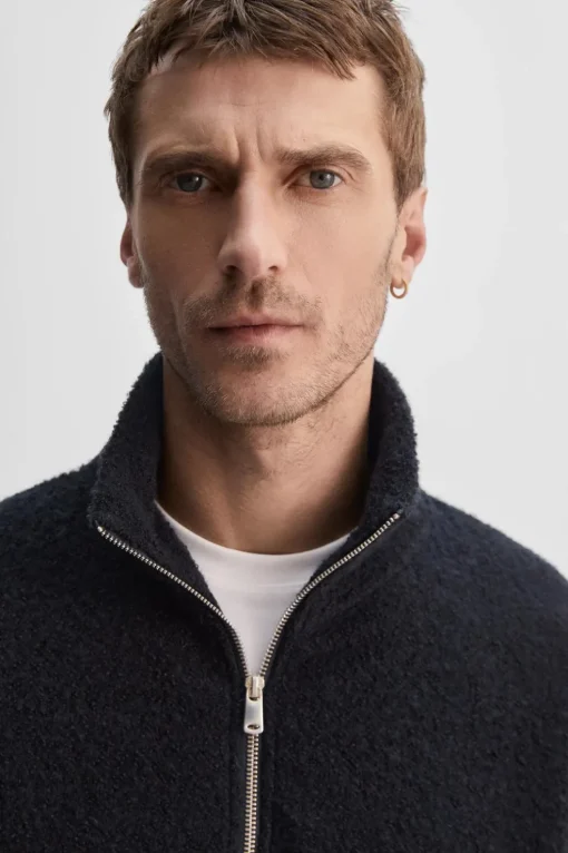SUDADERA BOUCLÉ CREMALLERA CUELLO