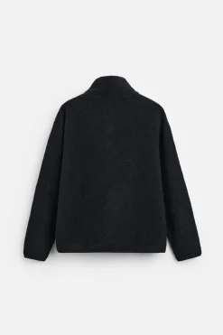SUDADERA BOUCLÉ CREMALLERA CUELLO