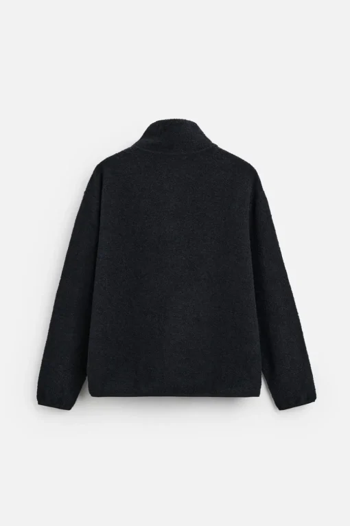 SUDADERA BOUCLÉ CREMALLERA CUELLO