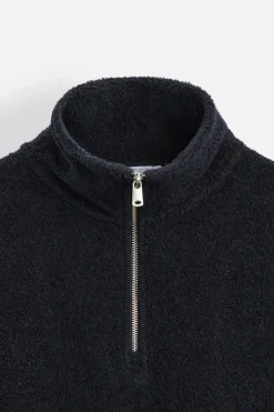 SUDADERA BOUCLÉ CREMALLERA CUELLO