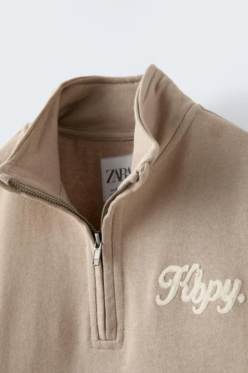 SUDADERA CREMALLERA BORDADO