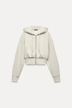 SUDADERA CROP CAPUCHA SOFT