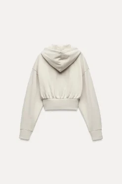 SUDADERA CROP CAPUCHA SOFT