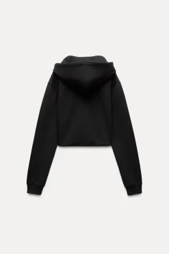 SUDADERA CROP INTERLOCK