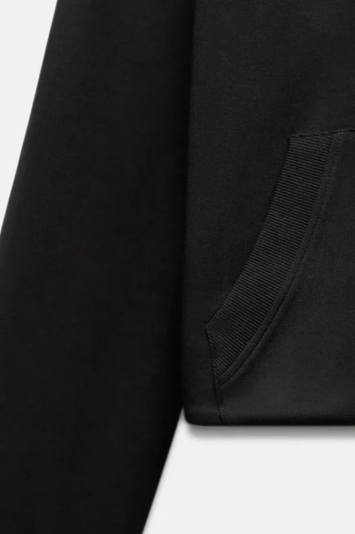 SUDADERA CROP INTERLOCK