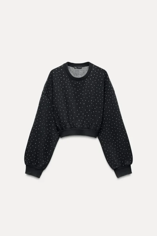 SUDADERA CROP LAVADA JOYAS