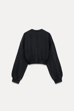 SUDADERA CROP LAVADA JOYAS