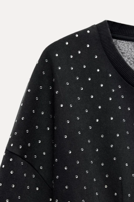 SUDADERA CROP LAVADA JOYAS