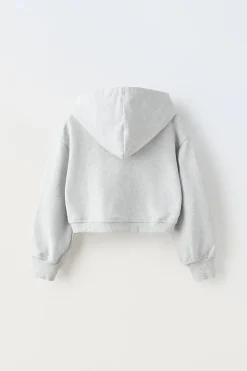 SUDADERA CROPPED TEXTO