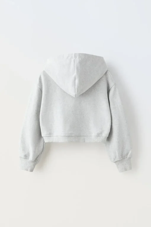 SUDADERA CROPPED TEXTO