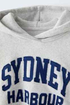 SUDADERA CROPPED TEXTO