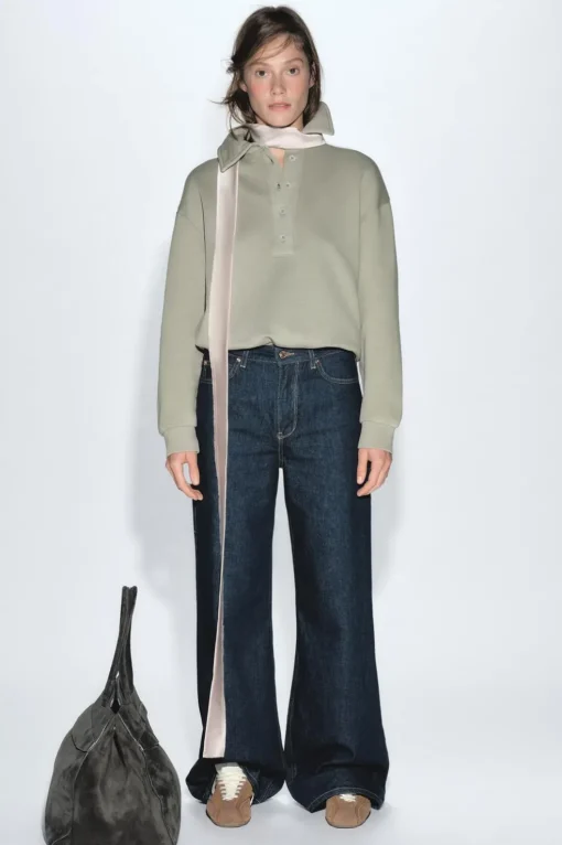 SUDADERA CUELLO POLO LAVADA