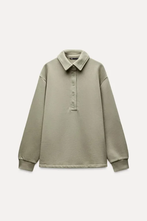 SUDADERA CUELLO POLO LAVADA