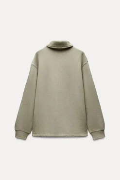 SUDADERA CUELLO POLO LAVADA